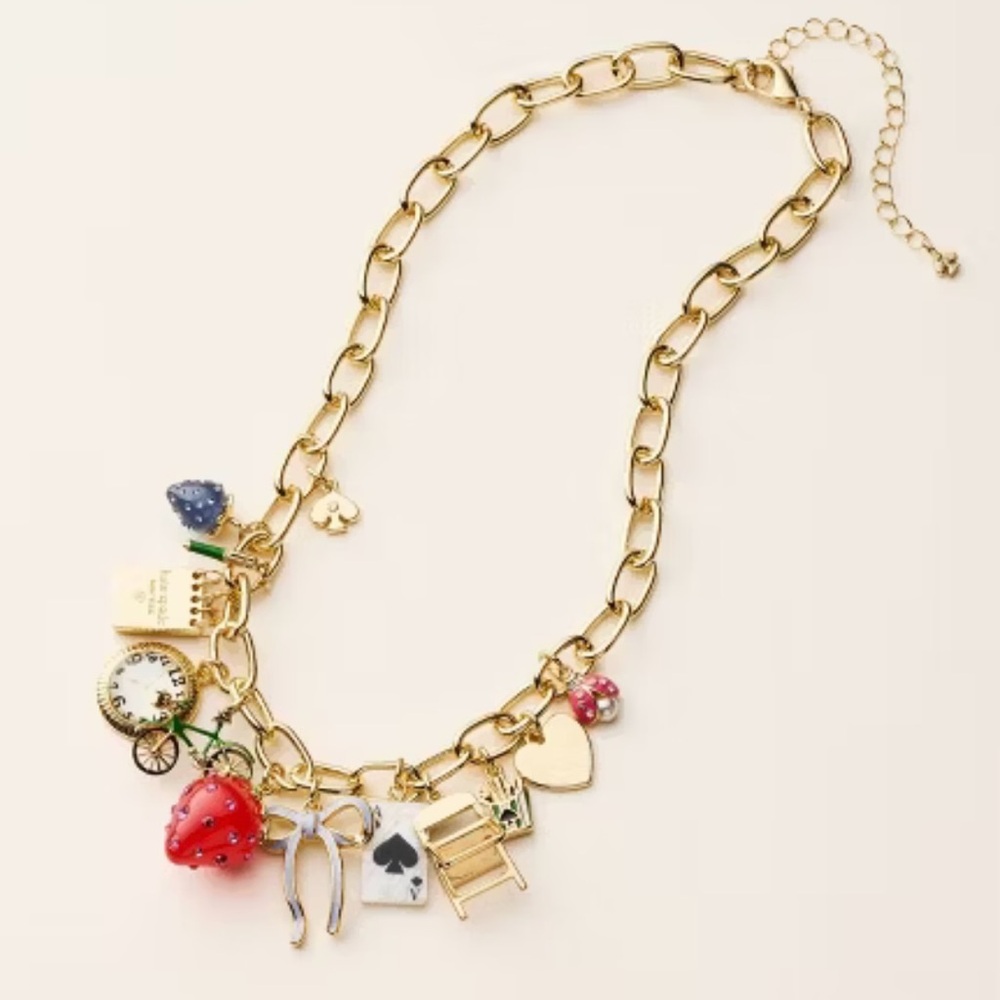 NWT Chunky Charm Statement Necklace - kate spade new york x Target Gold - Picture 3 of 4